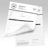 2 Part NCR Forms with variable numbering, printed 1/0 Black Ink- 8.5"x11"